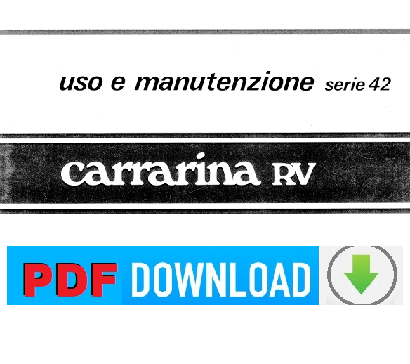 Carraro serie 42 CARRARINA RV Manuale Uso Manutenzione libretto istruzioni