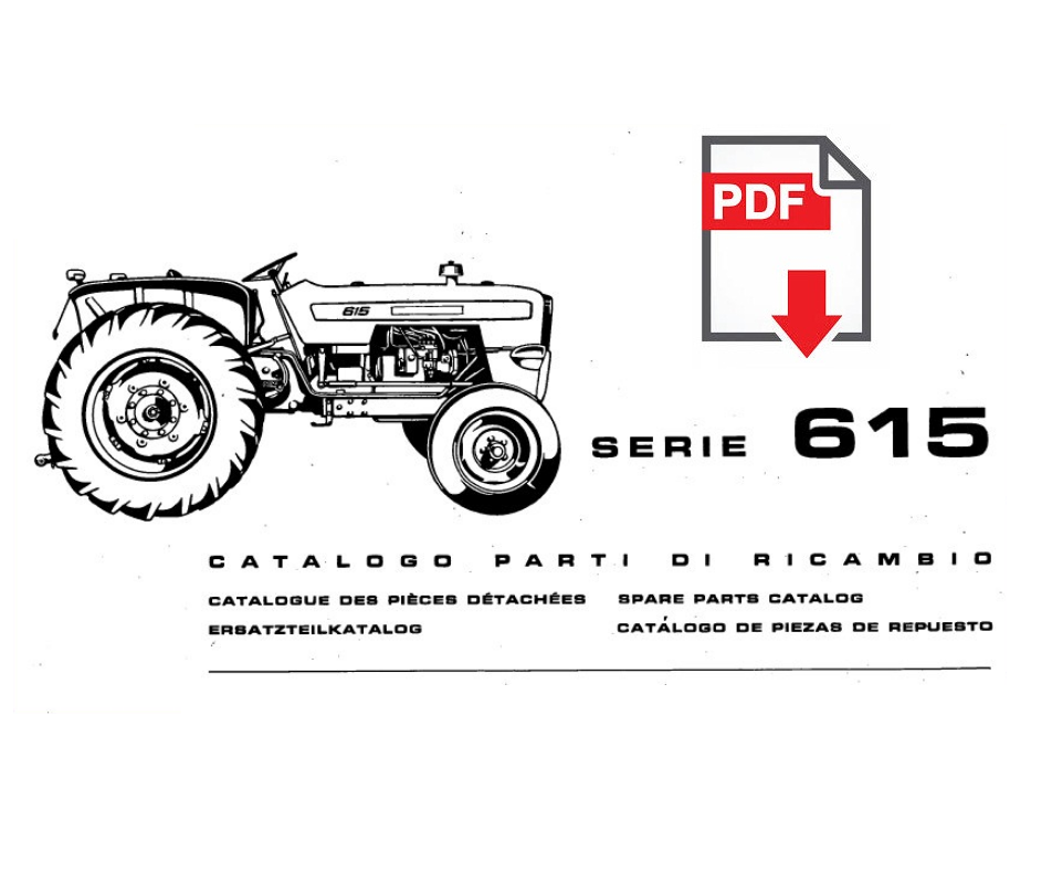 FIAT 615 Catalogo ricambi Manuale parti esplosi trattore SPARE PARTS