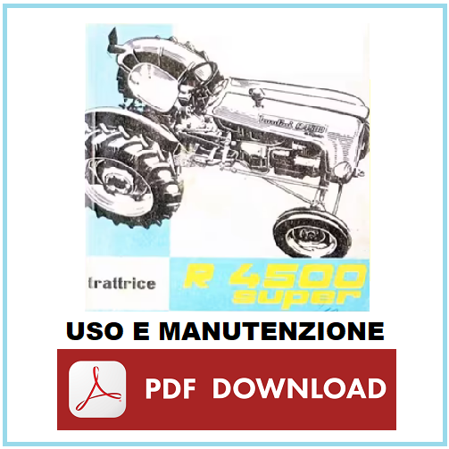 Trattore LANDINI R4500 Super RV RF DT Manuale uso manutenzione libro istruzioni