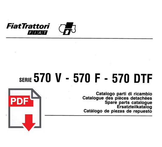Catalogo ricambi trattore FIAT 570 V F DTF Manuale parti esplosi SPARE PARTS