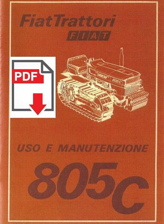 Trattore cingolato FIAT 805C Manuale uso e manutenzione libretto istruzioni ITA