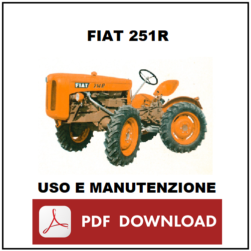 FIAT 251R Montagna Manuale uso manutenzione Libretto istruzioni trattore ITA