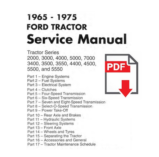 FORD Tractor 3400 3500 4400 4500 5500 Workshop Manual service repair instruction