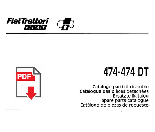 FIAT 474 DT Vigneto Catalogo ricambi Manuale parti esplosi trattore SPARE PARTS