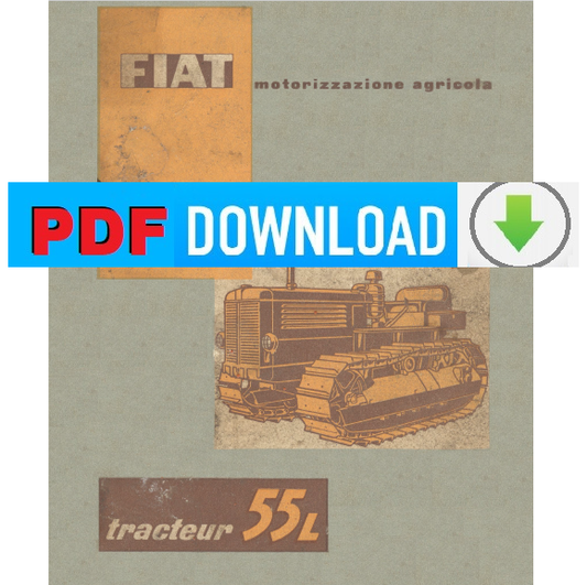 Trattore FIAT 55L cingoli Manuale uso manutenzione libretto istruzioni FRANCESE