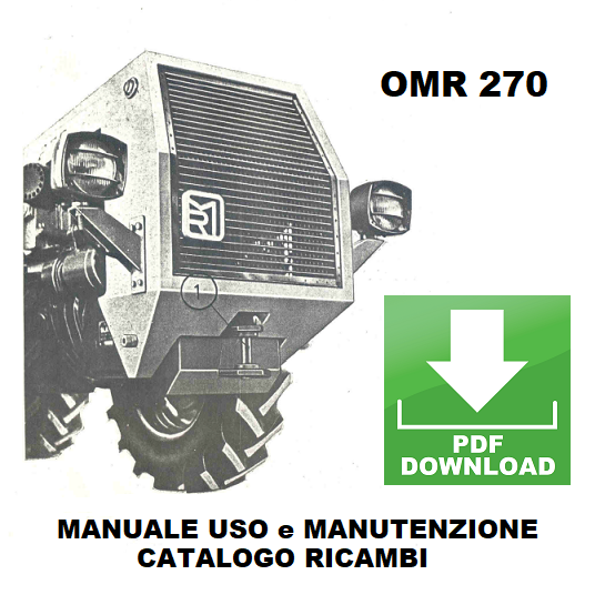 trattore OMR 270 Manuale Uso Manutenzione libretto istruzioni + catalogo ricambi