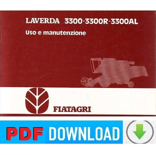 Mietitrebbia FIATAGRI Laverda 3300R Manuale uso manutenzione Libretto istruzioni