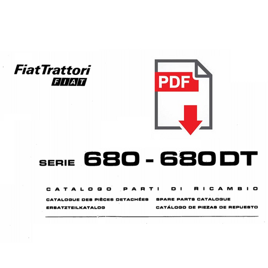 Catalogo ricambi FIAT serie 680 DT Manuale parti esplosi trattore SPARE PARTS 