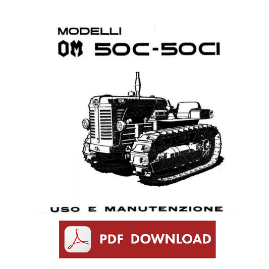 Trattore Fiat OM 50C 50CI Manuale uso manutenzione Libretto Istruzioni ITALIANO