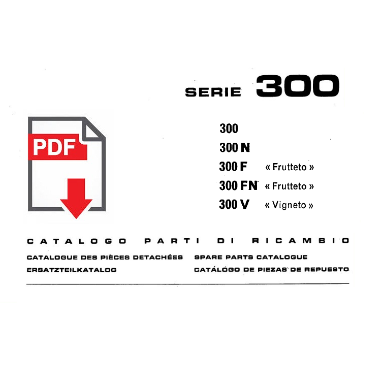 Catalogo ricambi trattore FIAT 300 N F FN V Manuale parti esplosi SPARE PARTS