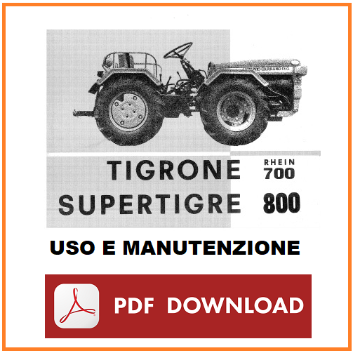 Carraro Supertigre 800 (835 836 846 847 850) Manuale uso manutenzione istruzioni