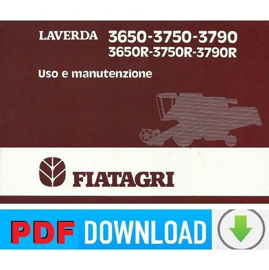 Mietitrebbia FIATAGRI Laverda 3750R Manuale uso manutenzione Libretto istruzioni