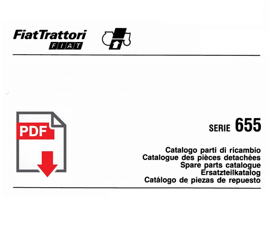 Trattore FIAT serie 655 Catalogo ricambi Manuale parti esplosi SPARE PARTS BOOK