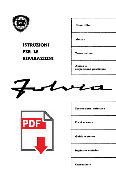 LANCIA Fulvia Berlina Manuale officina Libretto istruzioni riparazione ITALIANO
