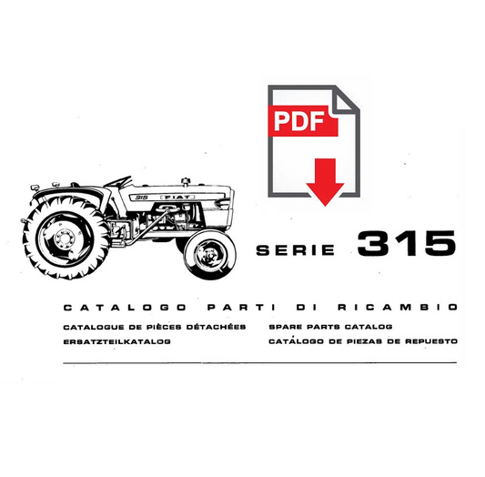 Catalogo ricambi trattore FIAT serie 315 Manuale parti esplosi SPARE PARTS BOOK