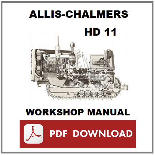 Allis Chalmers tractor HD 11 Workshop manual service repair Manuale officina