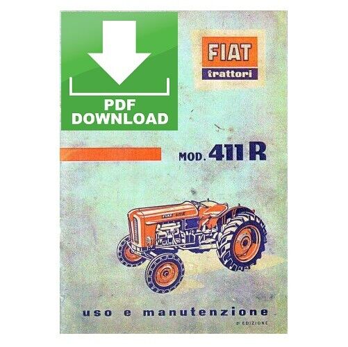 Fiat 411R manuale uso manutenzione trattore Libretto istruzioni ITALIANO