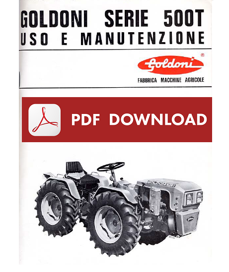 GOLDONI serie 500T Manuale Uso Manutenzione libretto istruzioni 520 521 526 530