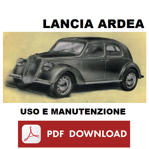 LANCIA ARDEA (1939-1953) Manuale uso manutenzione Libretto istruzioni ITALIANO