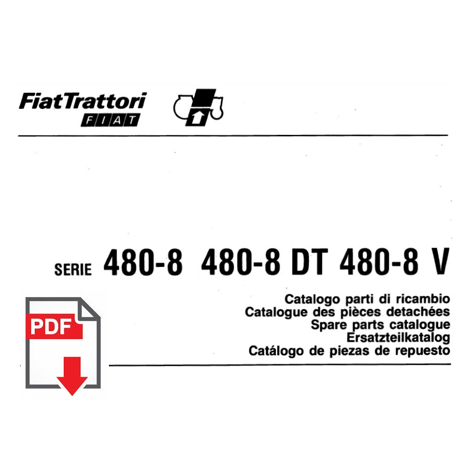 Catalogo ricambi trattore FIAT 480-8 480 DT V Manuale parti esplosi SPARE PARTS