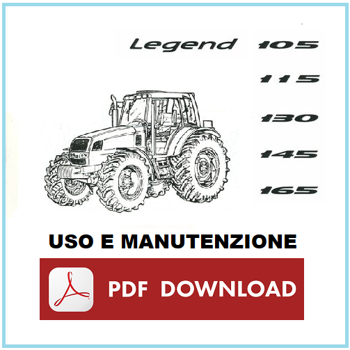 LANDINI LEGEND 105 115 130 145 165 Manuale uso manutenzione Libretto istruzioni