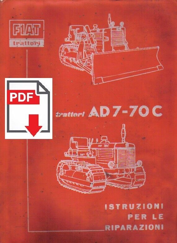 Trattore FIAT AD7 Ruspa Manuale officina Libretto istruzioni per le riparazioni