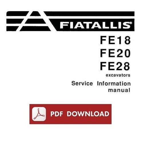 FIAT Fiatallis FE18 FE20 FE28 Manuale officina riparazione Workshop service book