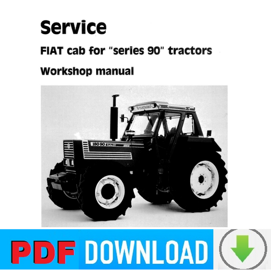 Manuale riparazione cabina Fiat FIATAGRI 80-90 90-90 100-90 workshop service ENG