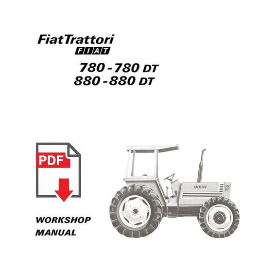 Tractor FIAT 780 880 DT Workshop service manual repair instructions ENGLIISH