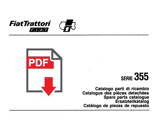Catalogo ricambi trattore FIAT 355 C 1a serie manuale parti esplosi SPARE PARTS