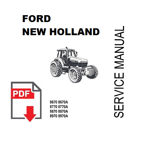 FORD NEW HOLLAND 8670 8770 8870 8970 Manuale officina Istruzioni riparazioni ENG