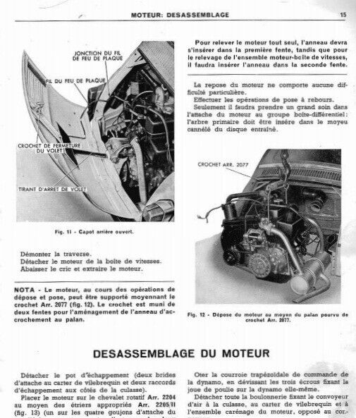 FIAT 500 500D Workshop service manual repair - Manuel de reparation FRENCH