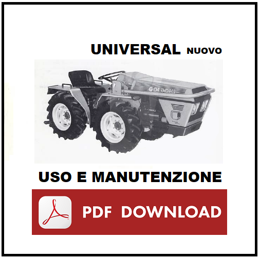 GOLDONI Universal Nuovo 233 238 245 Manuale Uso Manutenzione istruzioni trattore