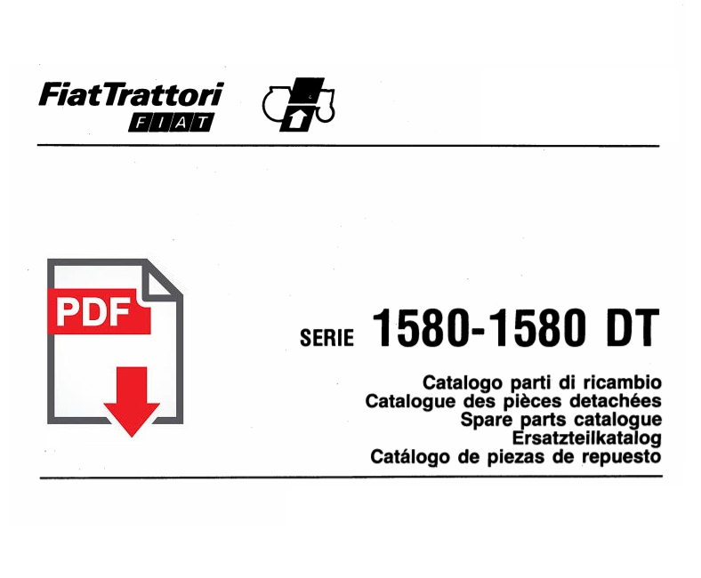 Catalogo ricambi FIAT 1580 DT Manuale parti esplosi trattore SPARE PARTS BOOK