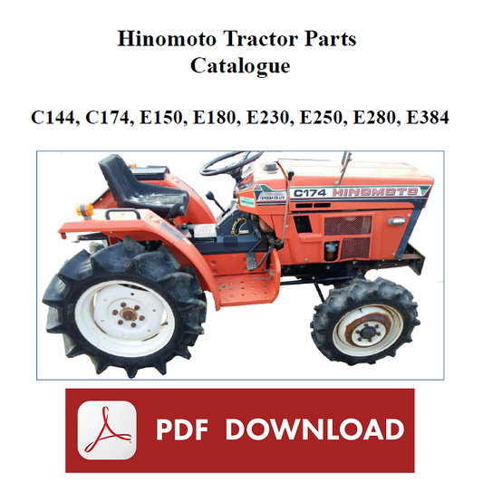 Trattore HINOMOTO E230 E250 E280 E384 Catalogo ricambi Manuale SPARE PARTS BOOK