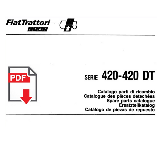 Catalogo ricambi trattore FIAT serie 420 DT Manuale parti esplosi SPARE PARTS 