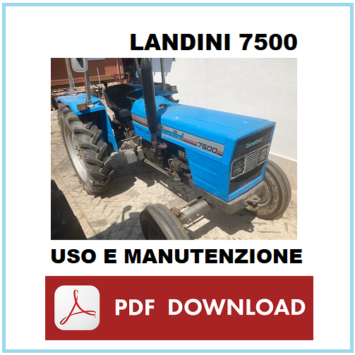 Trattore LANDINI 7500 Manuale uso manutenzione libretto istruzioni ITALIANO