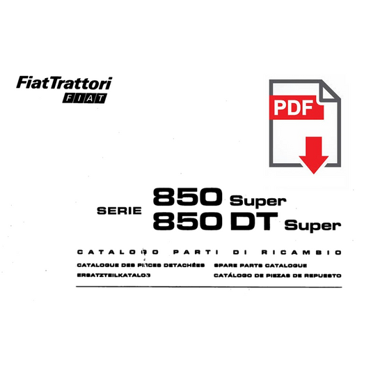 Catalogo ricambi FIAT 850 DT Super Manuale parti esplosi trattore SPARE PARTS 