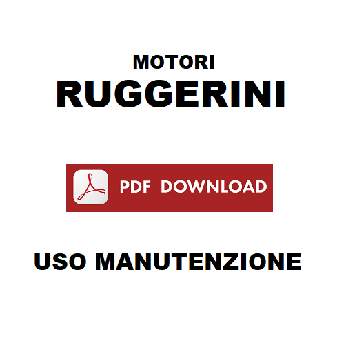 motore Ruggerini RD100/2 P101/2 Manuale uso manutenzione + catalogo ricambi 