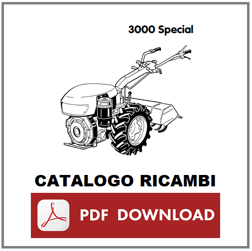 VALPADANA 3000 SPECIAL Catalogo ricambi Manuale parti esplosi motocoltivatore