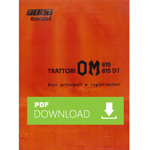 FIAT OM 615 - 615 DT tractor Workshop service manual Repair instructions ITALIAN