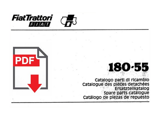 Trattore FIAT 180-55 Catalogo ricambi Manuale parti esplosi SPARE PARTS crawler