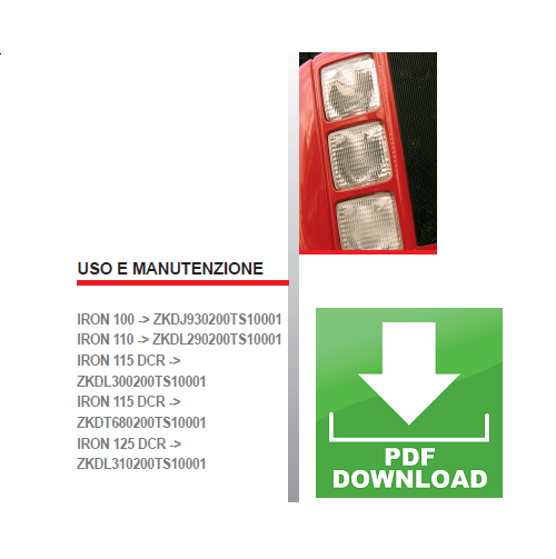 SAME IRON 125 DCR Manuale uso manutenzione Libretto istruzioni trattore ITALIANO