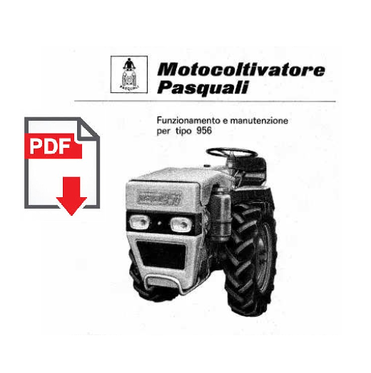 PASQUALI 956 Manuale uso manutenzione libretto istruzioni Catalogo ricambi 
