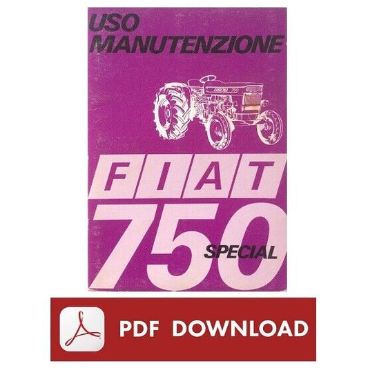 Trattore FIAT 750 SPECIAL Manuale uso manutenzione Libretto istruzioni ITALIANO