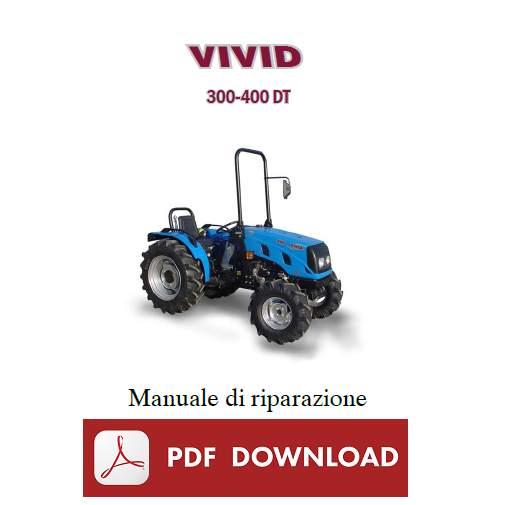 BCS VIVID 300 400 Manuale officina Istruzioni riparazione trattore ITALIANO