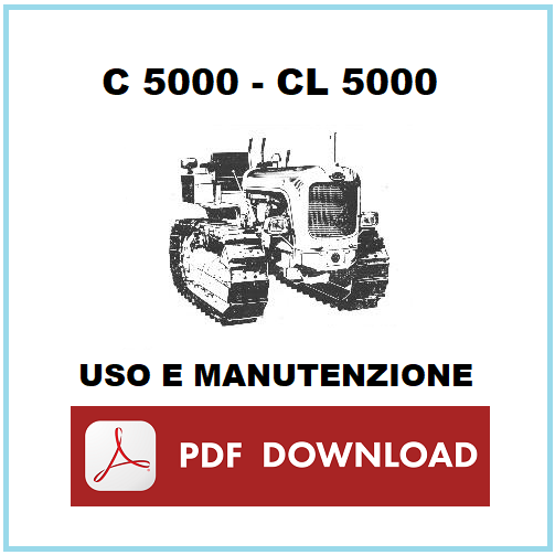 LANDINI C5000 CL5000 Manuale uso manutenzione Libretto istruzioni trattore ITA