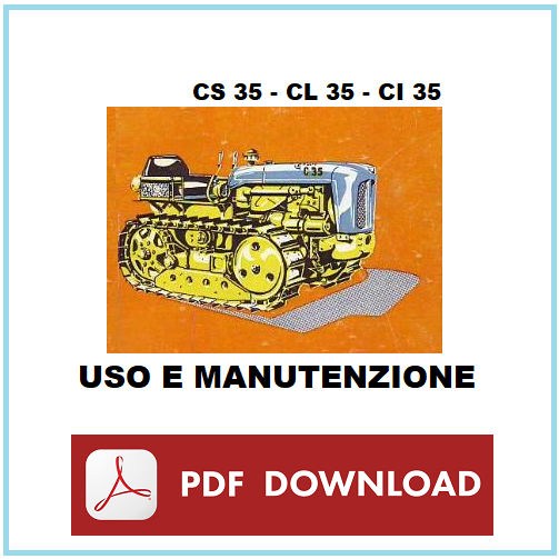 LANDINI C35 CS CL CI Manuale uso manutenzione Libretto istruzioni trattore ITA