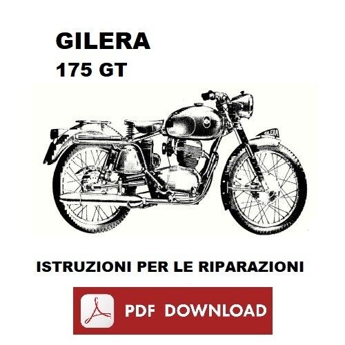 GILERA 175 GT militare Manuale officina Istruzioni riparazioni moto d'epoca