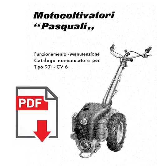 PASQUALI 901 Manuale Uso Manutenzione libretto istruzioni + catalogo ricambi 